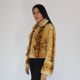Tabaco mink pieces jacket