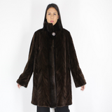 Ranch shaved mink pieces 3/4 coat