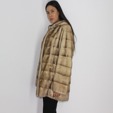 Sahara mink jacket with hood