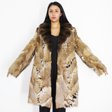 Lynx pieces coat with fisher collar