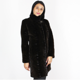 Ranch shaved mink pieces coat