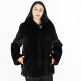 Blackglama mink jacket with hood