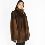 Demi-buff mink jacket