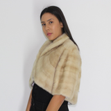 Pearl beige mink bolero