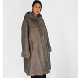 Exclusive Wieckie lamb coat with hood