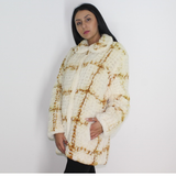 Colored knitted mink jacket