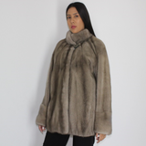 Silver grey mink jacket