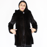 Blackglama mink jacket with hood