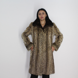 Libya cat with mink collar coat