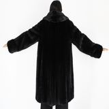 Black mink with hood