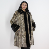 Libya cat coat with mink trimming