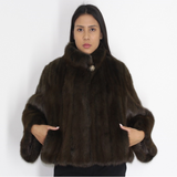 NI Colored khaki mink jacket