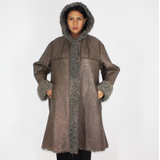 Exclusive Wieckie lamb coat with hood