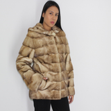 Sahara mink jacket with hood