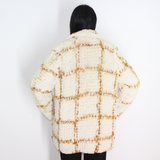 Colored knitted mink jacket