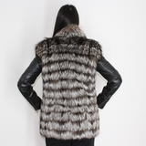 Silver fox vest