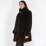 Ranch shaved mink pieces 3/4 coat