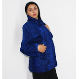 Astrakhan Colored blue-electric jacket