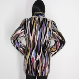 Multi-color mink jacket