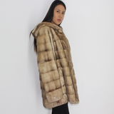 Sahara mink jacket with hood