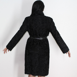 Astrakhan black coat