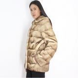 Sahara mink jacket with hood