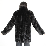 Black colored lynx pieces coat