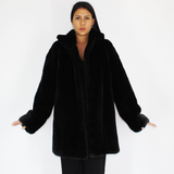 Blackglama ¾ coat with hood