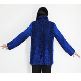 Astrakhan Colored blue-electric jacket