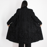 Astrakhan black coat