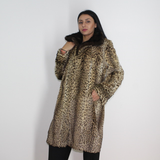 Libya cat with mink collar coat