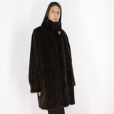 Ranch shaved mink pieces 3/4 coat