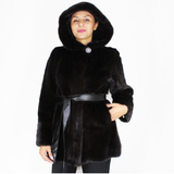 Blackglama mink jacket with hood