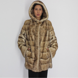 Sahara mink jacket with hood