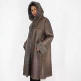 Exclusive Wieckie lamb coat with hood