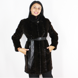 Ranch shaved mink pieces coat