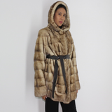 Sahara mink jacket with hood