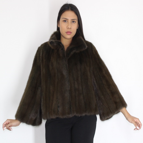 NI Colored khaki mink jacket