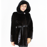 Blackglama mink jacket with hood