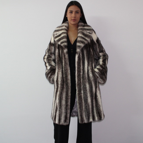 Black-cross mink coat