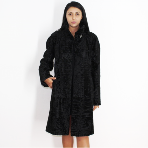 Astrakhan black coat