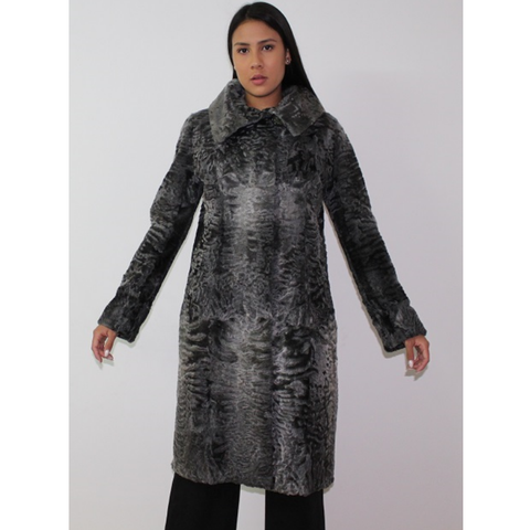 Astrakhan grey coat