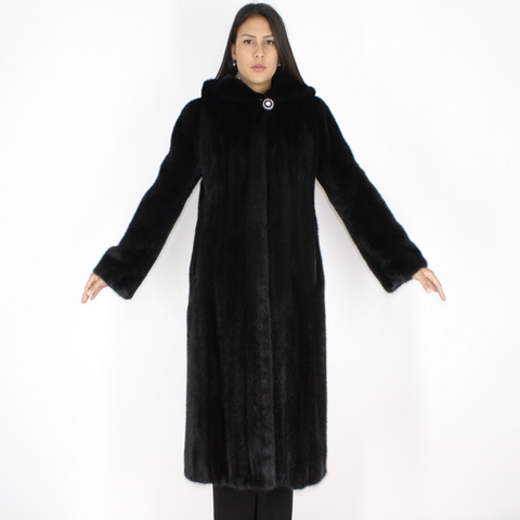 Black mink coat