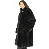 Black mink with hood