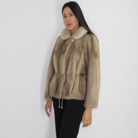 Silver grey mink jacket