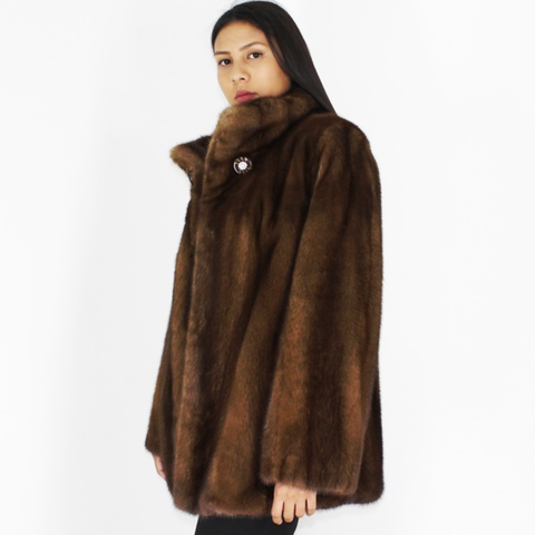 Demi-buff mink jacket