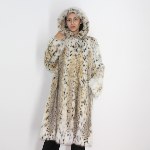 Lynx coat with hood