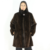 Ranch shaved mink pieces 3/4 coat