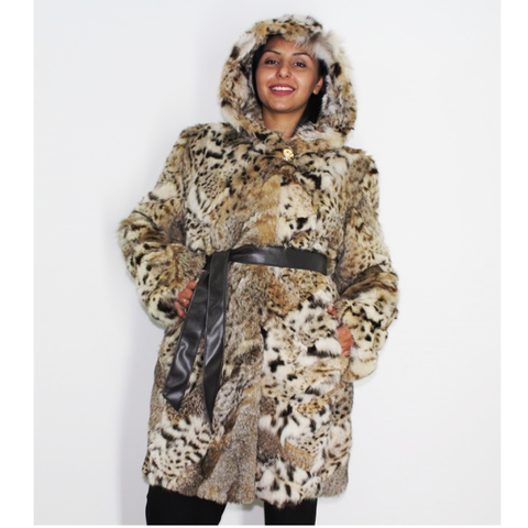  Lynx pieces coat with hood