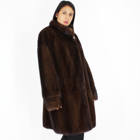 Demi-buff mink coat